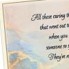Hallmark Sympathy Card for Anniversary of Death (Caring Thoughts Never Stopped) for Widow, Widower, Friend(blue  peach  purple)