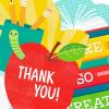 Hallmark Teacher Appreciation Card Assortment (6 Cards with Envelopes) for Kindergarten, Grade School, Preschool Teachers(School Appreciation  6 Cards)