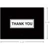 Hallmark Thank You Cards Assortment, Black and Gold Geometric (40 Thank You Notes with Envelopes for Wedding, Business, Graduation, All Occasion)(Black & White Thanks)