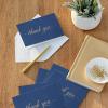 Hallmark Thank You Cards Assortment, Gold and Navy (120 Thank You Notes with Envelopes for Wedding, Bridal Shower, Baby Shower, Business, Graduation)(40 Blank Cards with Envelopes)