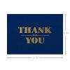 Hallmark Thank You Notes (Silver Foil Script, 40 Cards and Envelopes)(Navy and Gold)