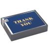 Hallmark Thank You Notes (Silver Foil Script, 40 Cards and Envelopes)(Navy and Gold)