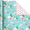 Hallmark Trendy Reversible Christmas Wrapping Paper for Kids (3 Rolls: 120 sq. ft. ttl) Dinosaurs, Koalas, Polar Bears, Penguins, Camels, Zebras, Stripes(Dinosaurs  Koalas  Polar Bears  Penguins  Camels  Zebras  Stripes)
