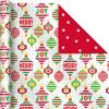 Hallmark Trendy Reversible Christmas Wrapping Paper for Kids (3 Rolls: 120 sq. ft. ttl) Dinosaurs, Koalas, Polar Bears, Penguins, Camels, Zebras, Stripes(Vibrant Brights  Stripes  Trees  Ornaments  Polka Dots)