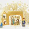 Hallmark UNICEF Boxed Christmas Cards, Peace Tree (12 Cards and 13 Envelopes) (1XPX5649)(Gold Foil Nativity)