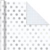 Hallmark White and Gold Wrapping Paper Rolls for Graduation, Birthday, Wedding, Bridal Shower, All Occasion – Brown Kraft Gift Wrap (Set of 3 Reversible Rolls: 75 sq. ft. ttl.)(Metallic White and Silver)