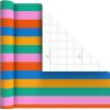 Hallmark Wrapping Paper Mini Roll – Orange, Blue, Pink and Green Stripes Gift Wrap Paper (1 Mini Roll: 40 sq. ft. ttl.) for Birthdays, Graduations, Mother’s Day, Any Occasion(Stripes)