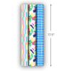 Hallmark Wrapping Paper Mini Rolls, 3-Pack (Stripes, Wildflowers, Pink Polka Dots) for Birthdays, Mother’s Day, Bridal Showers, Any Occasion – 45 Sq. Ft. Total(Blue Plaid  Spring Flowers  Rainbow Stripes)