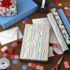 Hallmark Wrapping Paper Mini Rolls, 3-Pack (Stripes, Wildflowers, Pink Polka Dots) for Birthdays, Mother’s Day, Bridal Showers, Any Occasion – 45 Sq. Ft. Total(Blue Plaid  Spring Flowers  Rainbow Stripes)