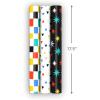 Hallmark Wrapping Paper Mini Rolls, 3-Pack (Stripes, Wildflowers, Pink Polka Dots) for Birthdays, Mother’s Day, Bridal Showers, Any Occasion – 45 Sq. Ft. Total(Checkered  Triangles  Starbursts)