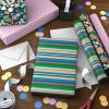 Hallmark Wrapping Paper Mini Rolls, 3-Pack (Stripes, Wildflowers, Pink Polka Dots) for Birthdays, Mother’s Day, Bridal Showers, Any Occasion – 45 Sq. Ft. Total(Stripes  Wildflowers  Pink Polka Dots)