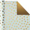 Hallmark Wrapping Paper Rolls for Graduation, Wedding, Birthday, Baby Shower, Bridal Shower – Foil Metallic Pastel Gift Wrap Paper (Set of 3 Reversible Rolls: 120 sq. ft. ttl.)(Navy  Blush  Mint)