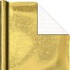 Hallmark Wrapping Paper Rolls for Graduation, Wedding, Birthday, Baby Shower, Bridal Shower – Foil Metallic Pastel Gift Wrap Paper (Set of 3 Reversible Rolls: 120 sq. ft. ttl.)(Navy Blue Snowflakes  Gold  Happy Holidays)