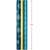 Hallmark Wrapping Paper Rolls for Graduation, Wedding, Birthday, Baby Shower, Bridal Shower – Foil Metallic Pastel Gift Wrap Paper (Set of 3 Reversible Rolls: 120 sq. ft. ttl.)(Navy Blue Snowflakes  Gold  Happy Holidays)