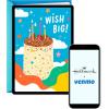 Hallmark and Venmo Birthday Card (Wish Big) for Kids, Adults, Friends, Coworkers