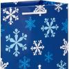 Image Arts Assorted Christmas Gift Bags Bulk – Blue Plaid, Snowman, Deer, Tree, Snowflakes (16 Bags: 6 Small 5″, 6 Medium 8″, 2 Large 11″, 2 XL 14″) for Holiday Parties, Hanukkah, Weddings(Blue Plaid  Stripes  Snowman  Deer  Snowflake  Dots)