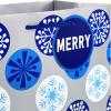 Image Arts Assorted Christmas Gift Bags Bulk – Blue Plaid, Snowman, Deer, Tree, Snowflakes (16 Bags: 6 Small 5″, 6 Medium 8″, 2 Large 11″, 2 XL 14″) for Holiday Parties, Hanukkah, Weddings(Holiday Gift Bags)