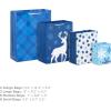 Image Arts Assorted Christmas Gift Bags Bulk – Blue Plaid, Snowman, Deer, Tree, Snowflakes (16 Bags: 6 Small 5″, 6 Medium 8″, 2 Large 11″, 2 XL 14″) for Holiday Parties, Hanukkah, Weddings(Blue Plaid  Stripes  Snowman  Deer  Snowflake  Dots)