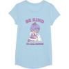 Rainbow Brite Be Kind To All Kinds Shy Violet & Bunny T-Shirt(Baby Blue)