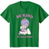 Rainbow Brite Be Kind To All Kinds Shy Violet & Bunny T-Shirt(Kelly Green)