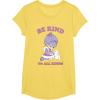 Rainbow Brite Be Kind To All Kinds Shy Violet & Bunny T-Shirt(Lemon Yellow)