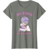 Rainbow Brite Be Kind To All Kinds Shy Violet & Bunny T-Shirt(Olive Heather)