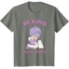 Rainbow Brite Be Kind To All Kinds Shy Violet & Bunny T-Shirt(Olive Heather)