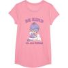 Rainbow Brite Be Kind To All Kinds Shy Violet & Bunny T-Shirt(Pink)