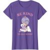 Rainbow Brite Be Kind To All Kinds Shy Violet & Bunny T-Shirt(Purple Heather)