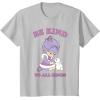 Rainbow Brite Be Kind To All Kinds Shy Violet & Bunny T-Shirt(Silver Grey)