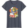 Rainbow Brite Wisp Sliding Down Rainbows Portrait T-Shirt(Heather Blue)