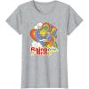 Rainbow Brite Wisp Sliding Down Rainbows Portrait T-Shirt(Heather Grey)