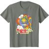 Rainbow Brite Wisp Sliding Down Rainbows Portrait T-Shirt(Olive Heather)