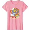 Rainbow Brite Wisp Sliding Down Rainbows Portrait T-Shirt(Pink)