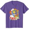 Rainbow Brite Wisp Sliding Down Rainbows Portrait T-Shirt(Purple Heather)