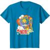 Rainbow Brite Wisp Sliding Down Rainbows Portrait T-Shirt(Sapphire Blue)