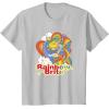Rainbow Brite Wisp Sliding Down Rainbows Portrait T-Shirt(Silver Grey)