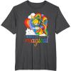 Rainbow Brite Woke Up Magical Vintage Rainbow Slide T-Shirt(Dark Heather Grey)