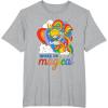 Rainbow Brite Woke Up Magical Vintage Rainbow Slide T-Shirt(Heather Grey)