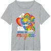 Rainbow Brite Woke Up Magical Vintage Rainbow Slide T-Shirt(Heather Grey)