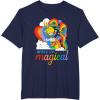 Rainbow Brite Woke Up Magical Vintage Rainbow Slide T-Shirt(Navy Blue)