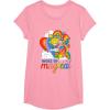 Rainbow Brite Woke Up Magical Vintage Rainbow Slide T-Shirt(Pink)