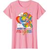 Rainbow Brite Woke Up Magical Vintage Rainbow Slide T-Shirt(Pink)
