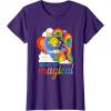 Rainbow Brite Woke Up Magical Vintage Rainbow Slide T-Shirt(Purple)