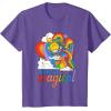 Rainbow Brite Woke Up Magical Vintage Rainbow Slide T-Shirt(Purple Heather)