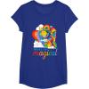 Rainbow Brite Woke Up Magical Vintage Rainbow Slide T-Shirt(Royal Blue)