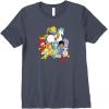 Rainbow Brite & Friends Vintage Color Kids And Sprites Group Premium T-Shirt(Heather Blue)