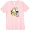 Rainbow Brite & Friends Vintage Color Kids And Sprites Group Premium T-Shirt(Pink)