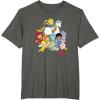 Rainbow Brite & Friends Vintage Color Kids And Sprites Group T-Shirt(Asphalt Grey)