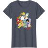 Rainbow Brite & Friends Vintage Color Kids And Sprites Group T-Shirt(Heather Blue)